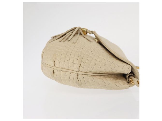 BALLY Borsa a Spalla in Pelle Avorio Oro Auth 169900 D'oro Crudo - vista 4