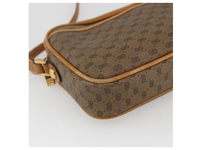 Gucci Borsa a spalla Micro GG Supreme in PVC Beige Oro Auth BA10759 D'oro - vista 11