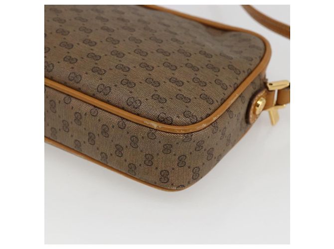 Gucci Borsa a spalla Micro GG Supreme in PVC Beige Oro Auth BA10759 D'oro - vista 12