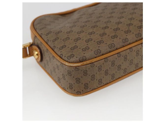 Gucci Borsa a spalla Micro GG Supreme in PVC Beige Oro Auth BA10759 D'oro - vista 13