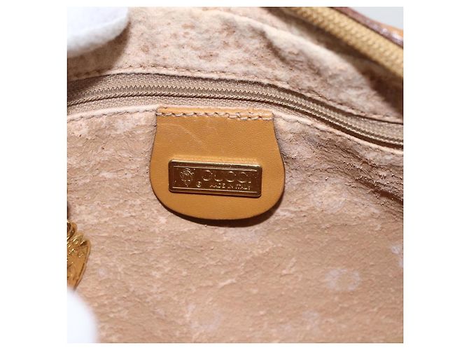 Gucci Borsa a spalla Micro GG Supreme in PVC Beige Oro Auth BA10759 D'oro - vista 15
