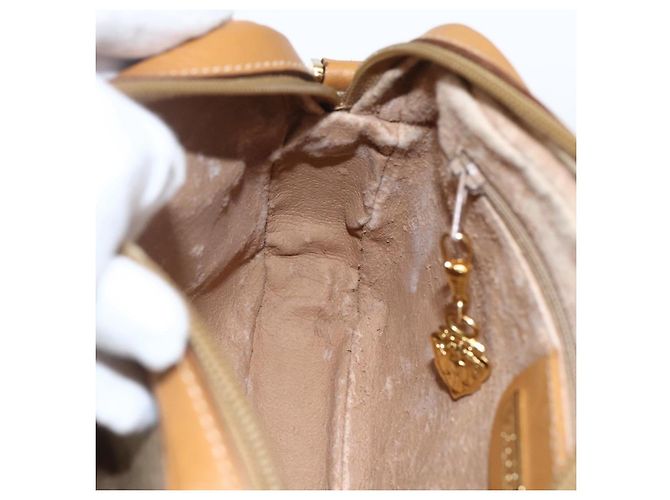 Gucci Borsa a spalla Micro GG Supreme in PVC Beige Oro Auth BA10759 D'oro - vista 18