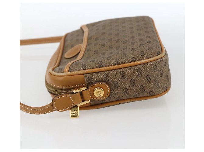 Gucci Borsa a spalla Micro GG Supreme in PVC Beige Oro Auth BA10759 D'oro - vista 4