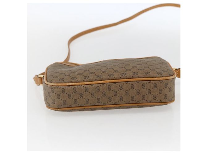 Gucci Borsa a spalla Micro GG Supreme in PVC Beige Oro Auth BA10759 D'oro - vista 9