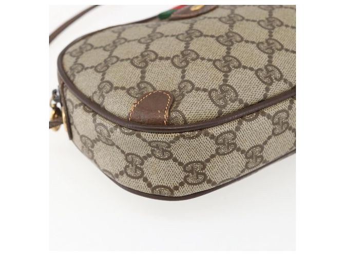 Borsa Sherry Line GG Supreme Web di GUCCI in PVC beige e oro 156 02 066 Auth 171823 D'oro - vista 11