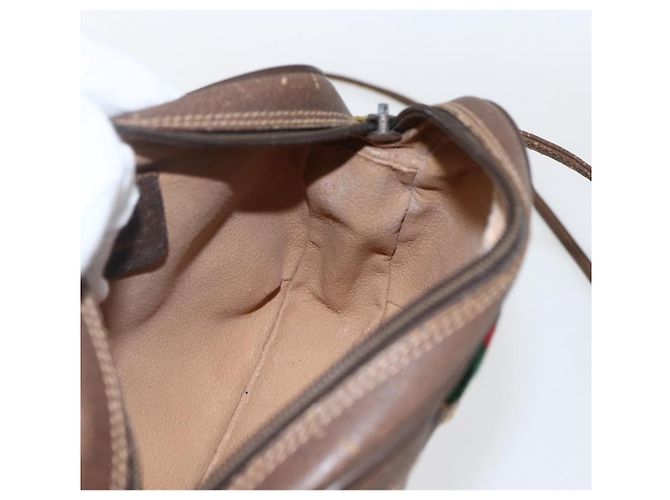 Borsa Sherry Line GG Supreme Web di GUCCI in PVC beige e oro 156 02 066 Auth 171823 D'oro - vista 17