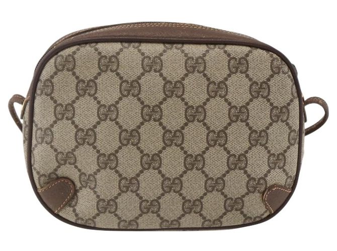 Borsa Sherry Line GG Supreme Web di GUCCI in PVC beige e oro 156 02 066 Auth 171823 D'oro - vista 3