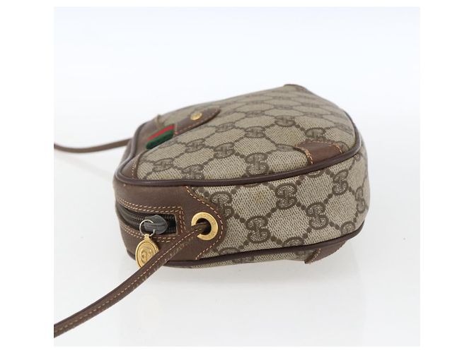 Borsa Sherry Line GG Supreme Web di GUCCI in PVC beige e oro 156 02 066 Auth 171823 D'oro - vista 4