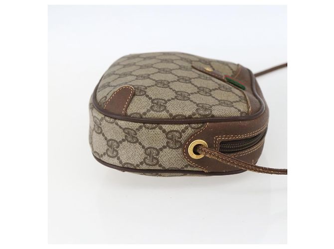 Borsa Sherry Line GG Supreme Web di GUCCI in PVC beige e oro 156 02 066 Auth 171823 D'oro - vista 5