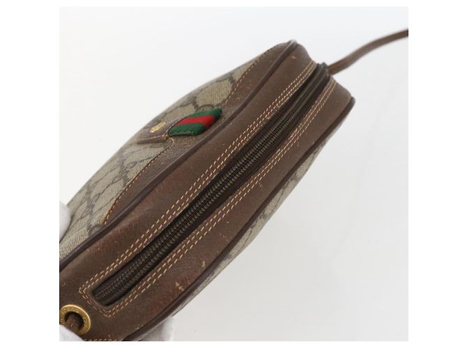 Borsa Sherry Line GG Supreme Web di GUCCI in PVC beige e oro 156 02 066 Auth 171823 D'oro - vista 6