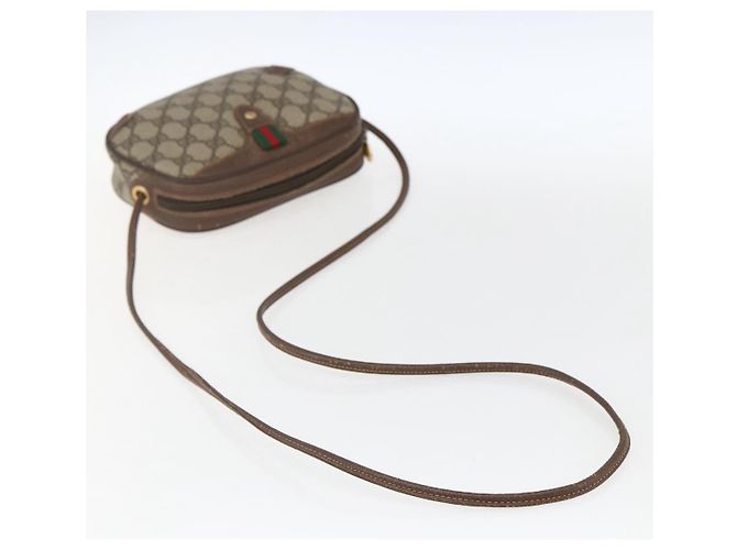 Borsa Sherry Line GG Supreme Web di GUCCI in PVC beige e oro 156 02 066 Auth 171823 D'oro - vista 7
