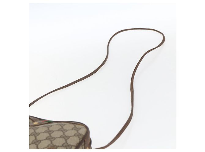 Borsa Sherry Line GG Supreme Web di GUCCI in PVC beige e oro 156 02 066 Auth 171823 D'oro - vista 8