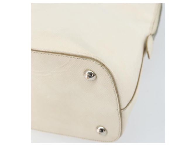 Borsa a mano in pelle bianca e argento Salvatore Ferragamo Auth bs33235 Bianco - vista 12