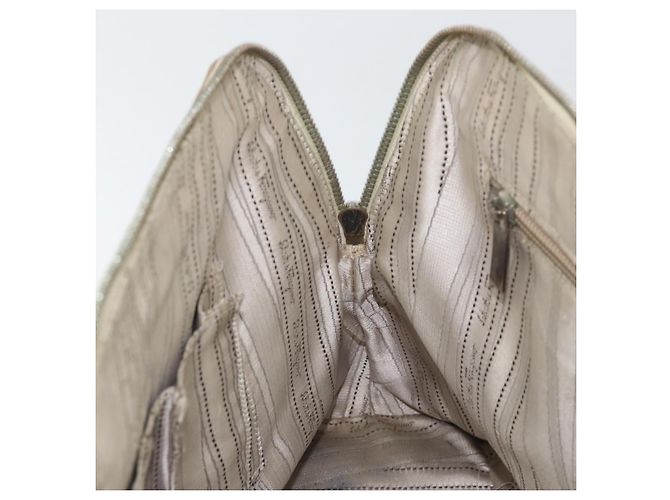 Borsa a mano in pelle bianca e argento Salvatore Ferragamo Auth bs33235 Bianco - vista 19