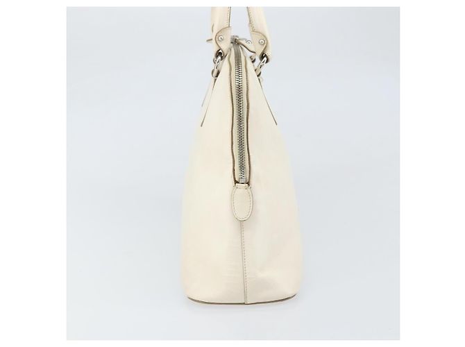 Borsa a mano in pelle bianca e argento Salvatore Ferragamo Auth bs33235 Bianco - vista 4