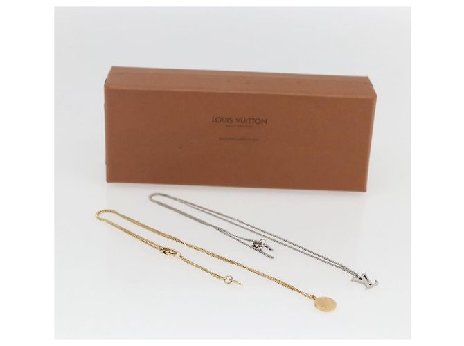 LOUIS VUITTON Paio di collane e pendenti LV ET Pastille 18 750 Auth 169938SM D'oro - vista 30