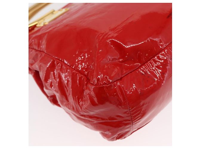 Bolso Miu Miu de cuero patentado 2 en 1 Rojo Dorado Auth 169803 Roja - vista 14