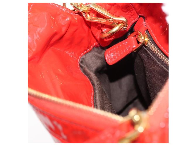 Bolso Miu Miu de cuero patentado 2 en 1 Rojo Dorado Auth 169803 Roja - vista 21