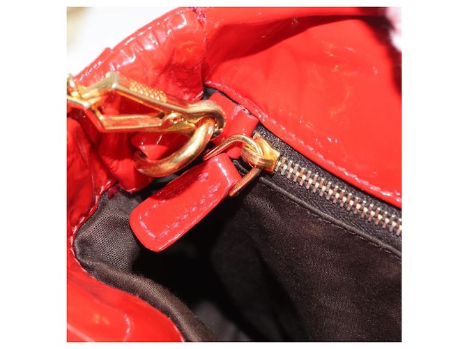 Bolso Miu Miu de cuero patentado 2 en 1 Rojo Dorado Auth 169803 Roja - vista 22