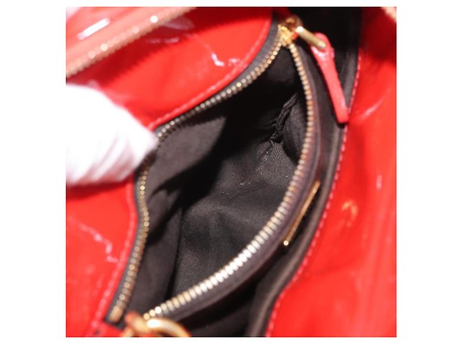 Bolso Miu Miu de cuero patentado 2 en 1 Rojo Dorado Auth 169803 Roja - vista 23