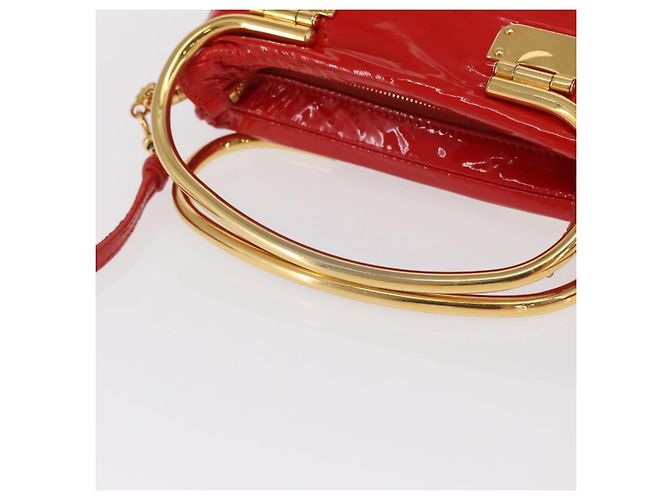 Bolso Miu Miu de cuero patentado 2 en 1 Rojo Dorado Auth 169803 Roja - vista 7