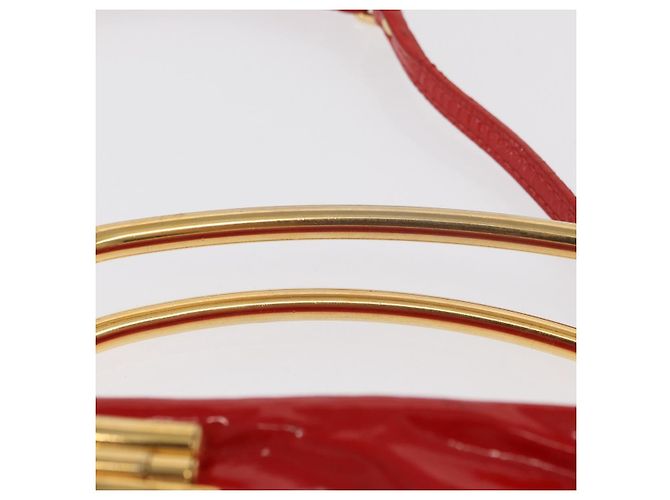 Bolso Miu Miu de cuero patentado 2 en 1 Rojo Dorado Auth 169803 Roja - vista 8