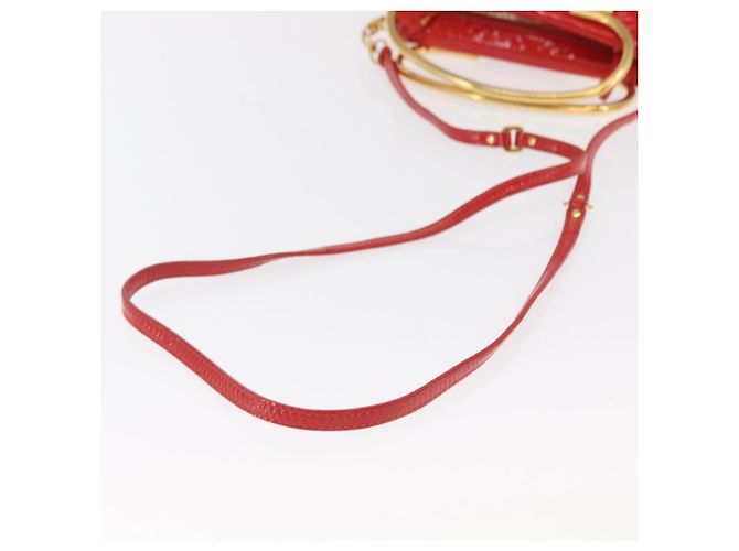 Bolso Miu Miu de cuero patentado 2 en 1 Rojo Dorado Auth 169803 Roja - vista 9