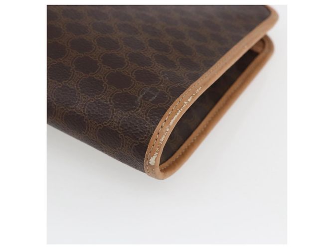 Céline Clutch in tela Macadam CELINE in pelle PVC marrone oro Auth ti3695 D'oro - vista 10