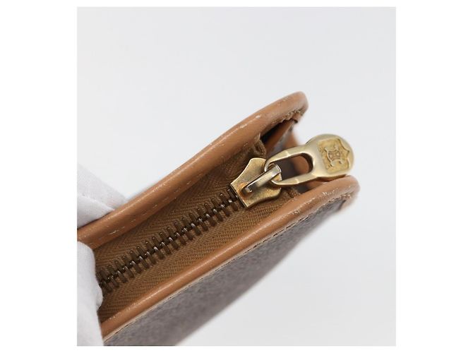 Céline Clutch in tela Macadam CELINE in pelle PVC marrone oro Auth ti3695 D'oro - vista 12