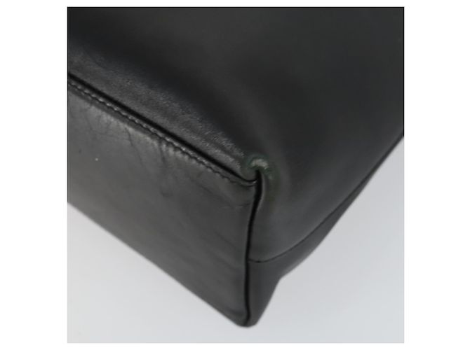 Borsa a Spalla in Pelle Gucci Bamboo Nera Oro 001 2113 1880 Auth 169379 Nero D'oro - vista 10