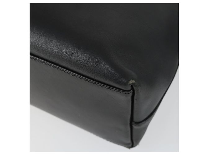 Borsa a Spalla in Pelle Gucci Bamboo Nera Oro 001 2113 1880 Auth 169379 Nero D'oro - vista 12