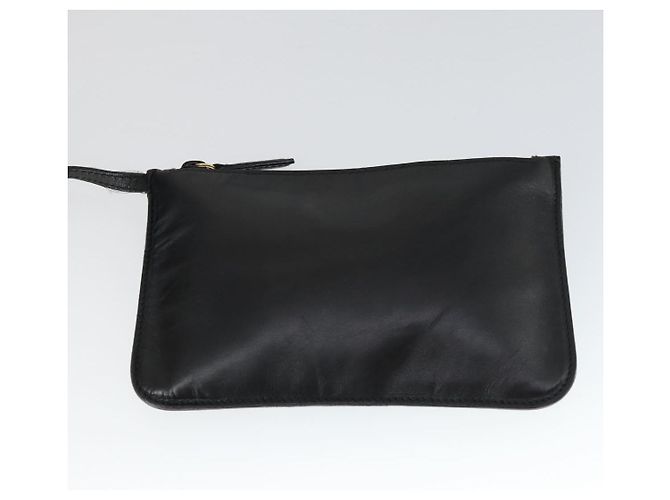 Borsa a Spalla in Pelle Gucci Bamboo Nera Oro 001 2113 1880 Auth 169379 Nero D'oro - vista 18