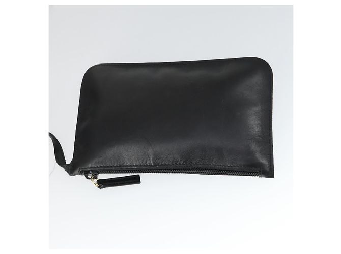 Borsa a Spalla in Pelle Gucci Bamboo Nera Oro 001 2113 1880 Auth 169379 Nero D'oro - vista 19