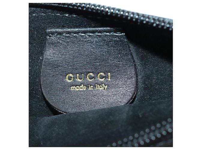 Borsa a Spalla in Pelle Gucci Bamboo Nera Oro 001 2113 1880 Auth 169379 Nero D'oro - vista 21