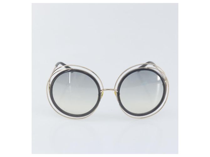 Chloé Occhiali da sole Chloe metallo Nero Auth BA10541 - vista 2