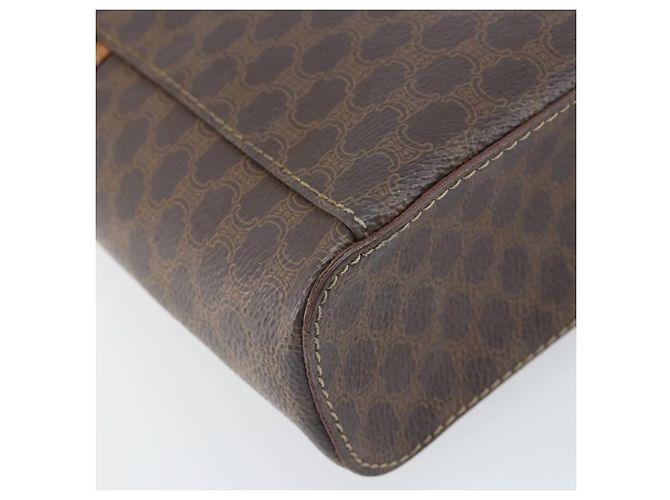 Céline Borsa a mano in tela Macadam CELINE in pelle PVC marrone oro Auth BA10609 D'oro - vista 13