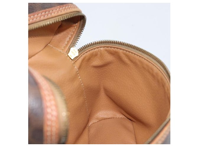 Céline Borsa a mano in tela Macadam CELINE in pelle PVC marrone oro Auth BA10609 D'oro - vista 19