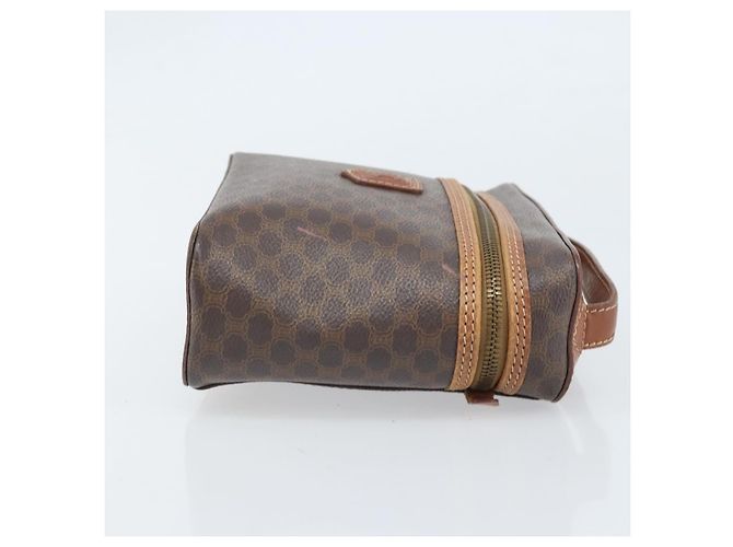 Céline Borsa a mano in tela Macadam CELINE in pelle PVC marrone oro Auth BA10609 D'oro - vista 4