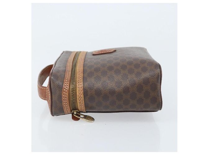Céline Borsa a mano in tela Macadam CELINE in pelle PVC marrone oro Auth BA10609 D'oro - vista 5