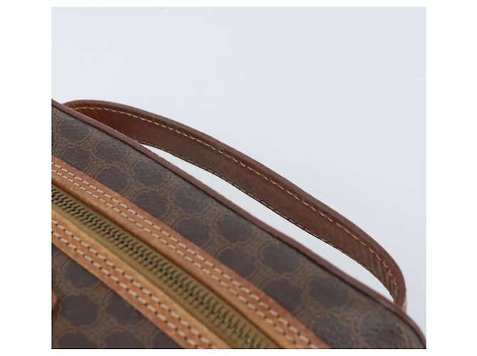 Céline Borsa a mano in tela Macadam CELINE in pelle PVC marrone oro Auth BA10609 D'oro - vista 8