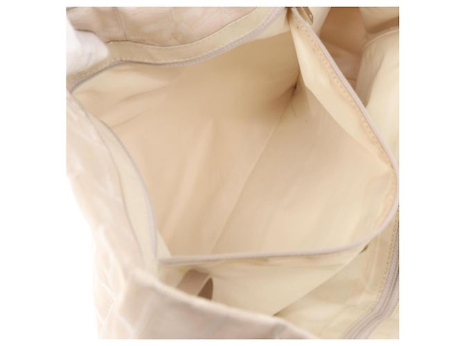 CHANEL Nuova Borsa Tote da Viaggio Nylon Beige Oro CC Auth BA10414 D'oro - vista 21
