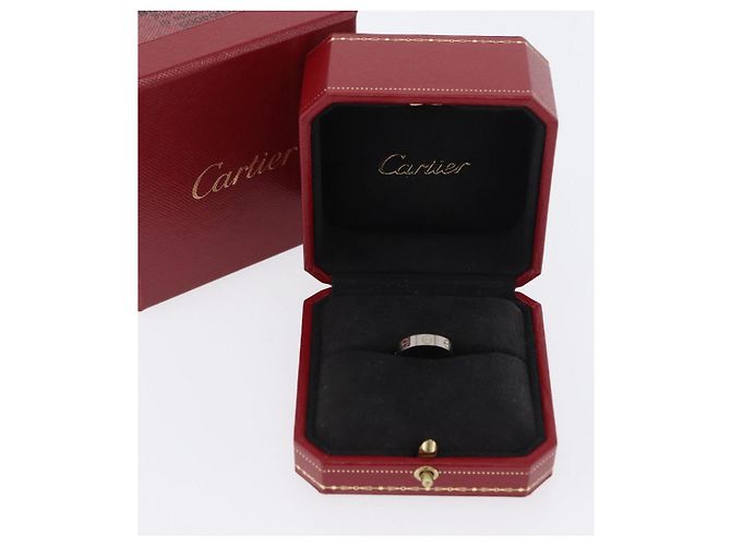 CARTIER Love Ring 750 Weißgold Auth am10660SM Golden - Ansicht 10