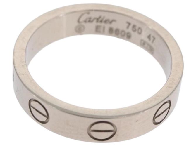 CARTIER Love Ring 750 Weißgold Auth am10660SM Golden - Ansicht 2