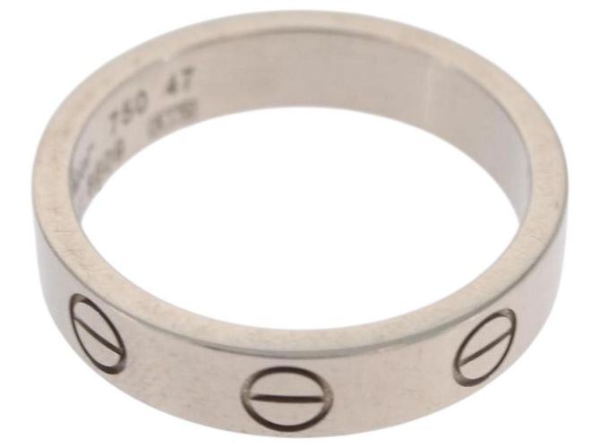 CARTIER Love Ring 750 Weißgold Auth am10660SM Golden - Ansicht 5
