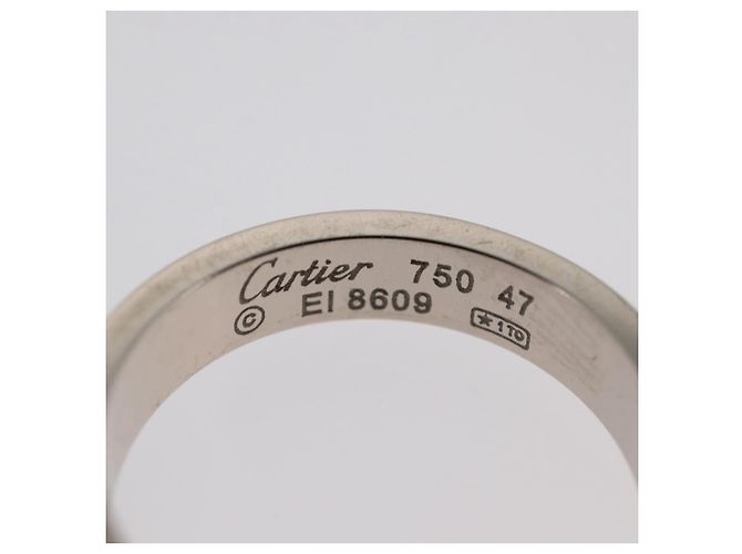 CARTIER Love Ring 750 Weißgold Auth am10660SM Golden - Ansicht 8