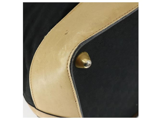 Borsa Boston GG Canvas Gucci Nera Oro Auth 169500 Nero D'oro - vista 10