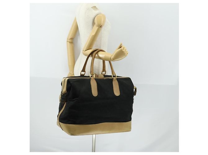 Borsa Boston GG Canvas Gucci Nera Oro Auth 169500 Nero D'oro - vista 20
