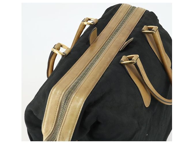 Borsa Boston GG Canvas Gucci Nera Oro Auth 169500 Nero D'oro - vista 5