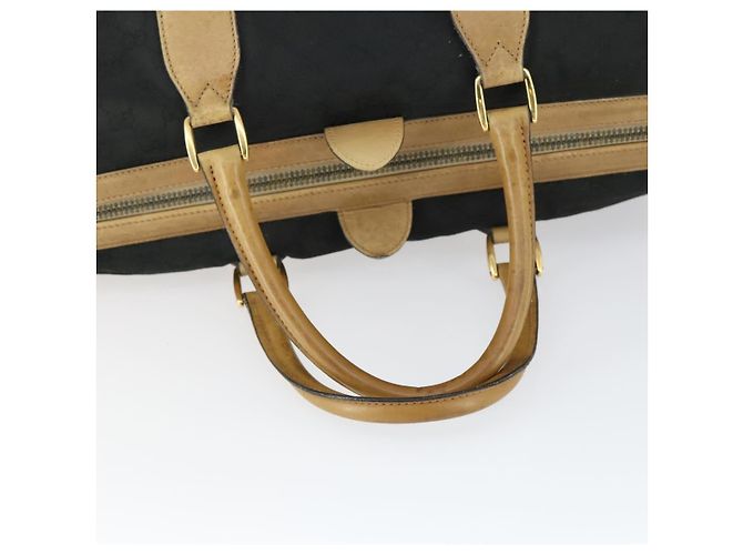 Borsa Boston GG Canvas Gucci Nera Oro Auth 169500 Nero D'oro - vista 6
