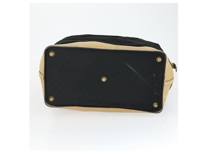 Borsa Boston GG Canvas Gucci Nera Oro Auth 169500 Nero D'oro - vista 8